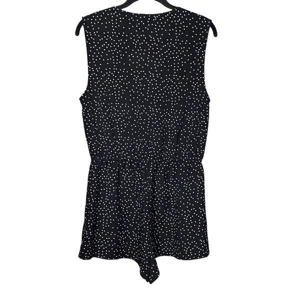 Seek the Label Polka Dot V-Neck Romper Black White Retro Style Size Medium - Picture 2 of 6